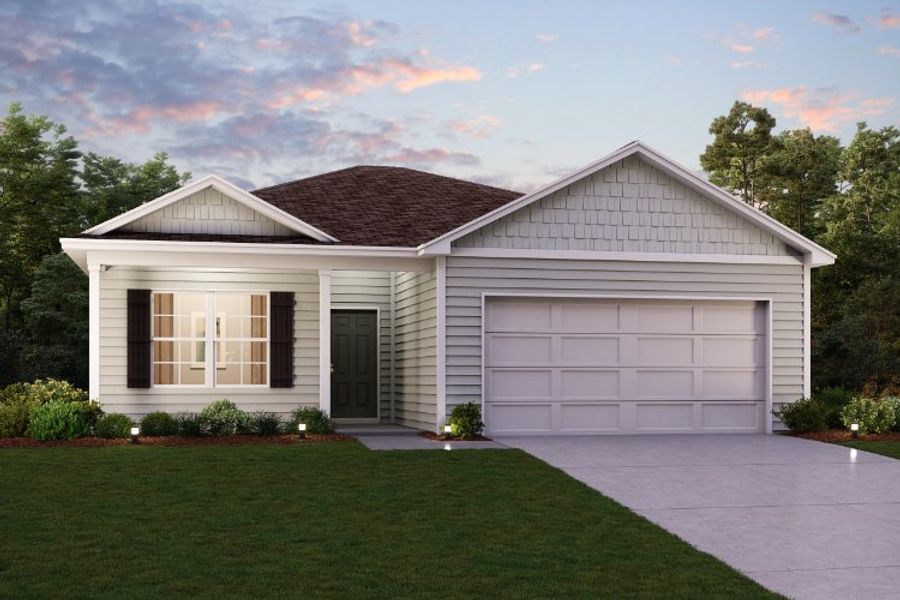 A house with a garage. A house with a garage.