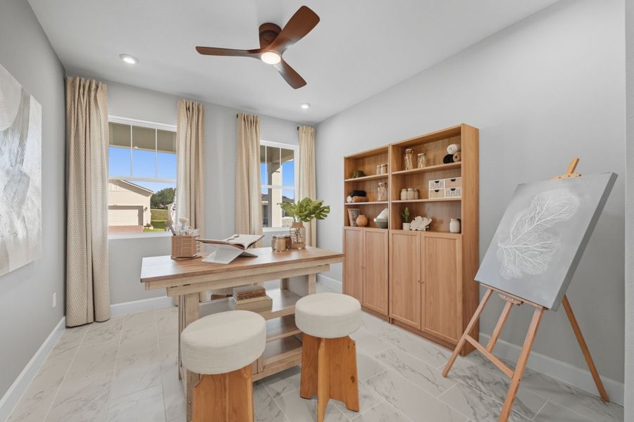 Furnished interior in a model home at Waterbrooke in Clermont (Image 13). Furnished interior in a model home at Waterbrooke in Clermont (Image 13).