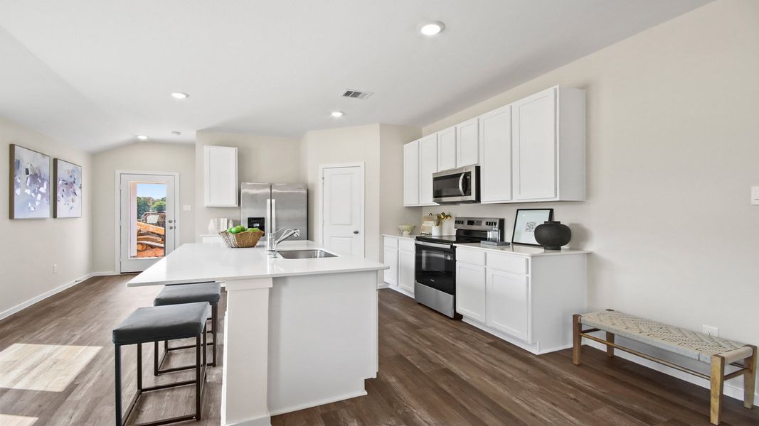 Furnished interior in a model home at Lake Conroe Cove in Willis (Image 8). Furnished interior in a model home at Lake Conroe Cove in Willis (Image 8).