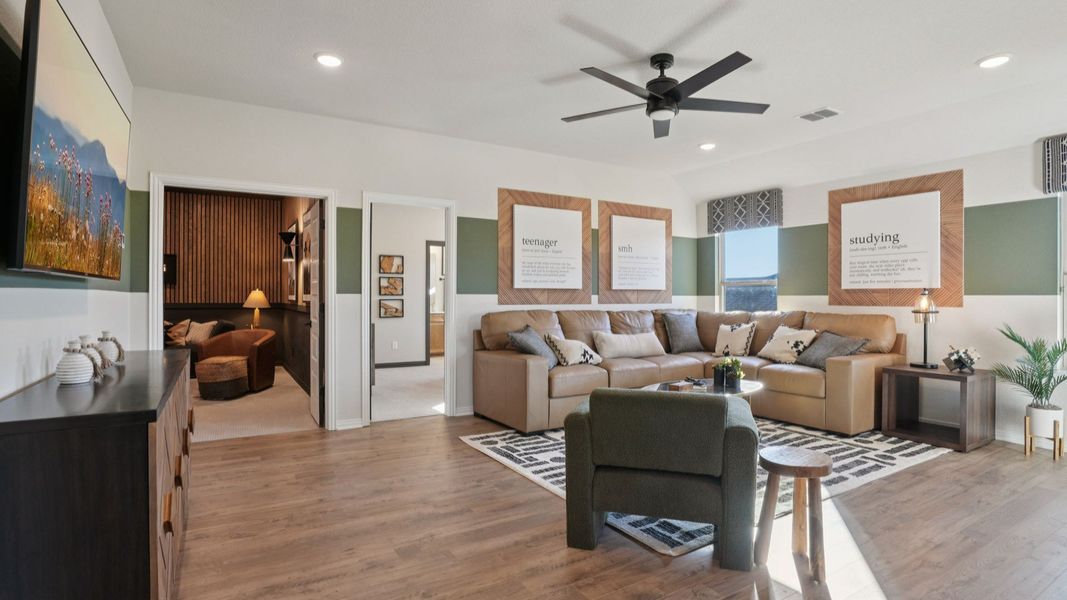 Furnished interior in a model home at Stream Waters in Seguin (Image 9).