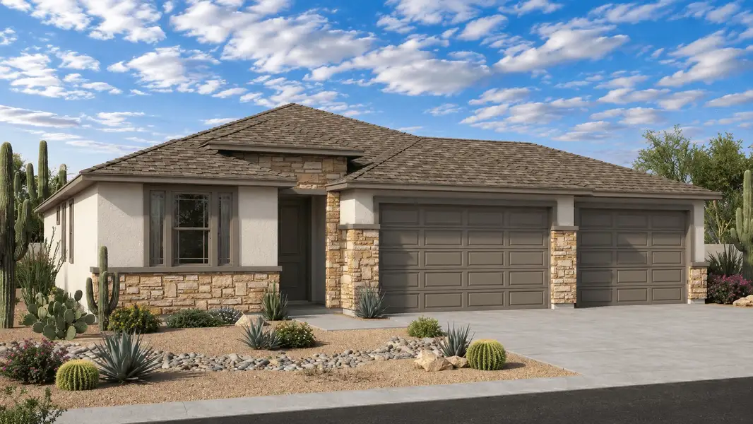 Front exterior of a home in the Silver Cross community, located in San Tan Valley, AZ (Image 15). Front exterior of a home in the Silver Cross community, located in San Tan Valley, AZ (Image 15).