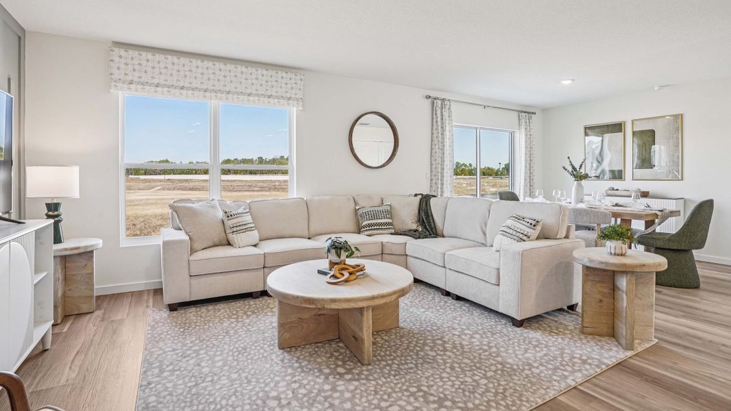 Furnished interior in a model home at Fletcher Trace in Alachua (Image 13).