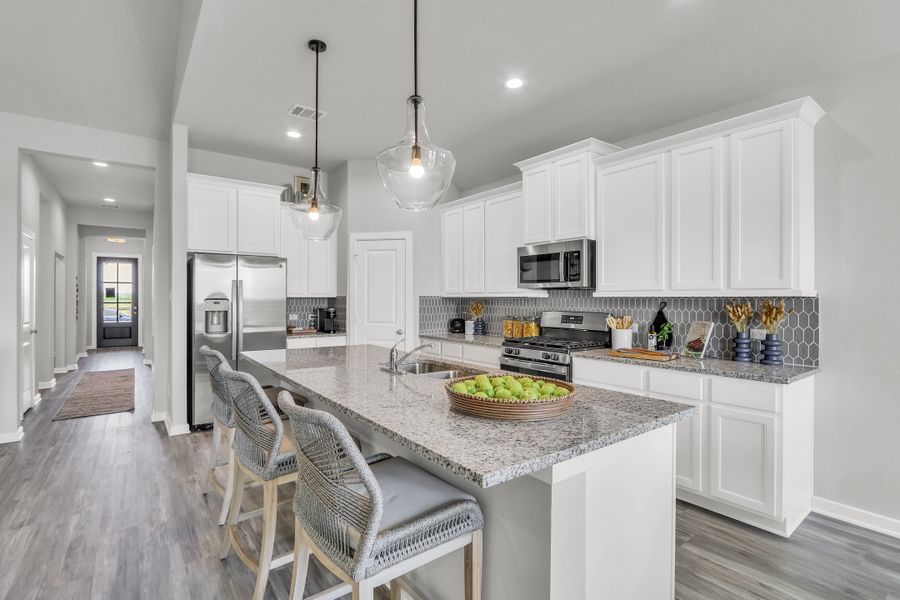 Furnished interior in a model home at Lago Mar  50'  &  55' in Texas City (Image 23).