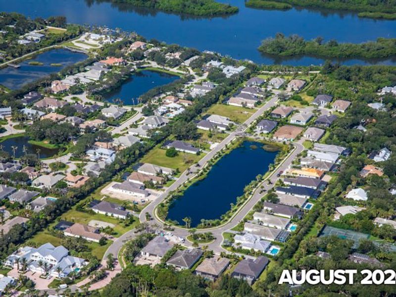 Aerial view of the The Strand community in Vero Beach, FL, showing layout and nearby surroundings (Image 9).