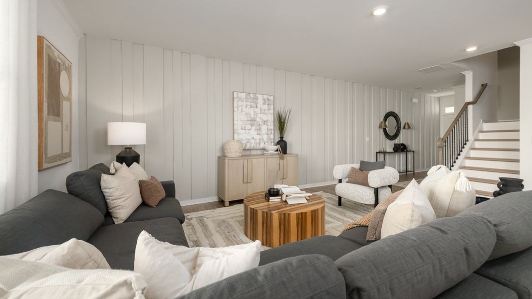 Furnished interior in a model home at Rosewood Farms in Acworth (Image 23).