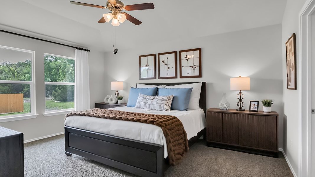 Furnished interior in a model home at Cedar Trails in Belton (Image 13).