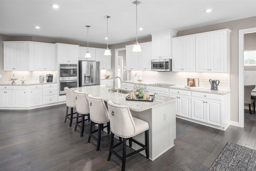 A spacious, high‑end kitchen designed for hosting, cooking, and connecting.