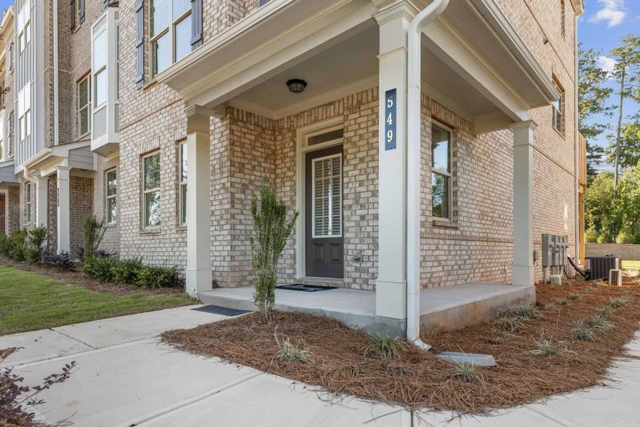 Exterior details of a home in Towns at Enclave, Lawrenceville (Image 4). Exterior details of a home in Towns at Enclave, Lawrenceville (Image 4).