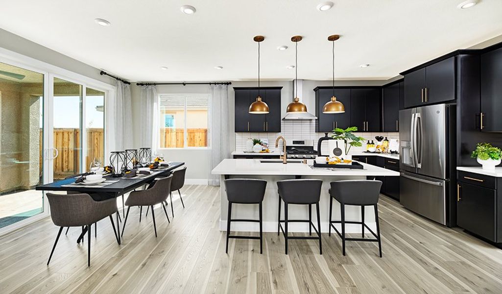 Furnished interior in a model home at Entrada Del Pueblo in Sahuarita (Image 3).