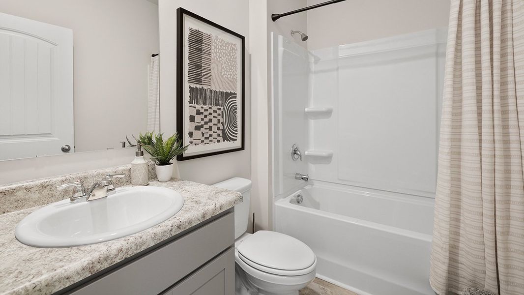 Furnished interior in a model home at Oaks at Cedar Grove in Fairburn (Image 40).