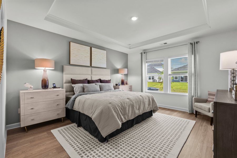 Furnished interior in a model home at Crown Pointe in Georgetown (Image 10).