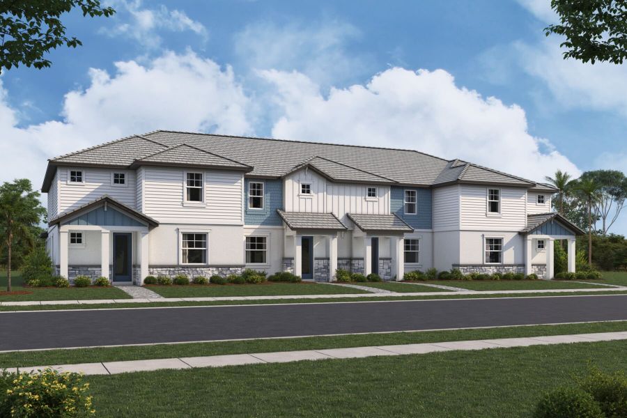 Exterior Rendering 4 Unit Townhomes