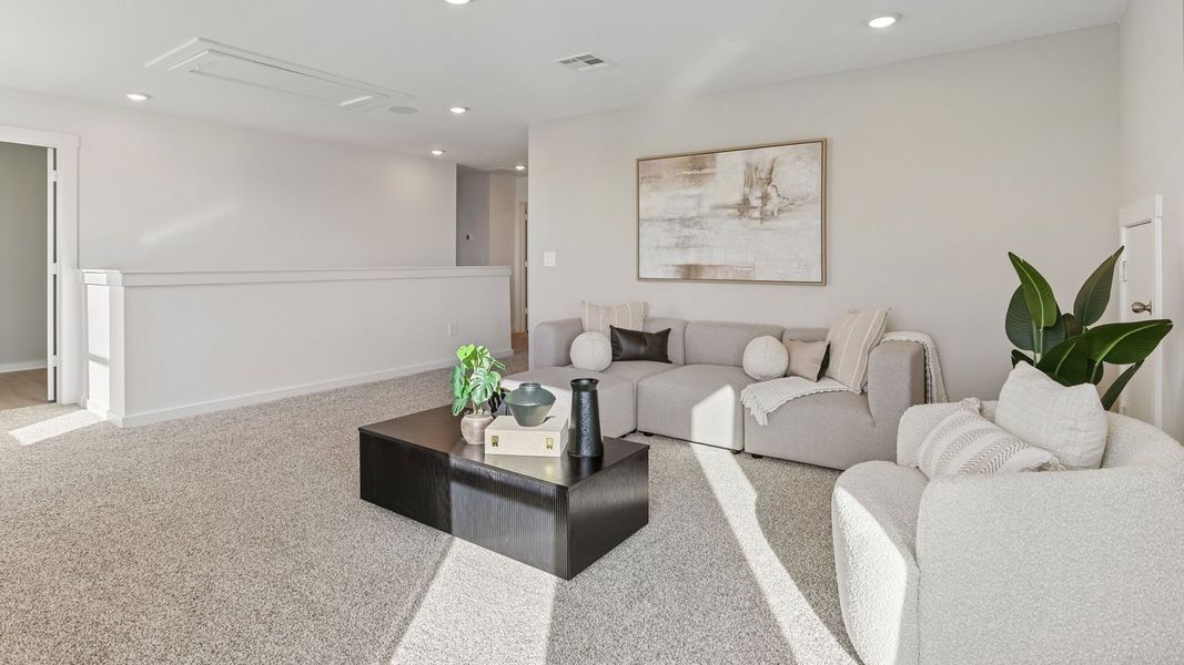 Furnished interior in a model home at Frontier in Mustang Ridge (Image 36).