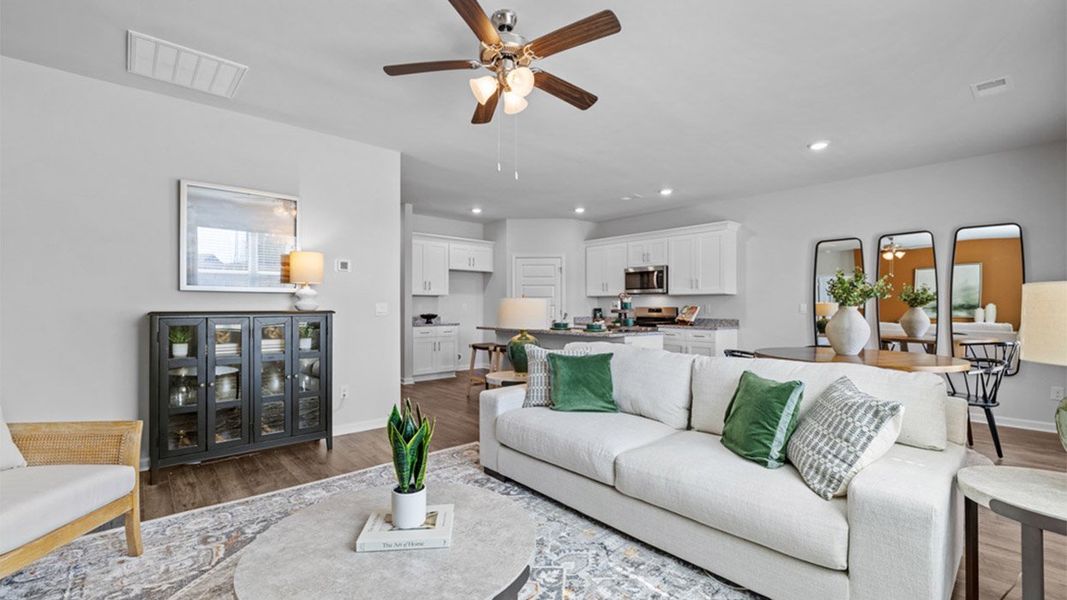 Furnished interior in a model home at Southwind Village in Evans (Image 19). Furnished interior in a model home at Southwind Village in Evans (Image 19).