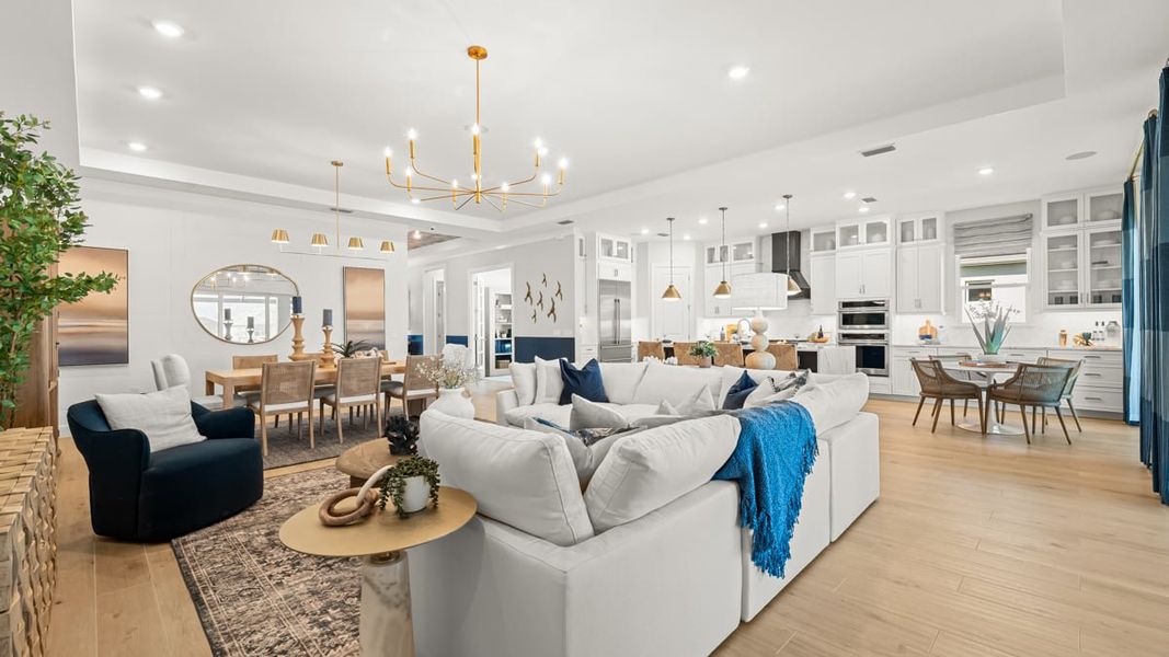 Furnished interior in a model home at Esplanade by the Islands in Naples (Image 40).