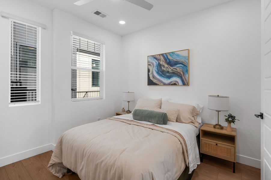 Furnished interior in a model home at Sloan's View Townhomes in Denver (Image 14). Furnished interior in a model home at Sloan's View Townhomes in Denver (Image 14).