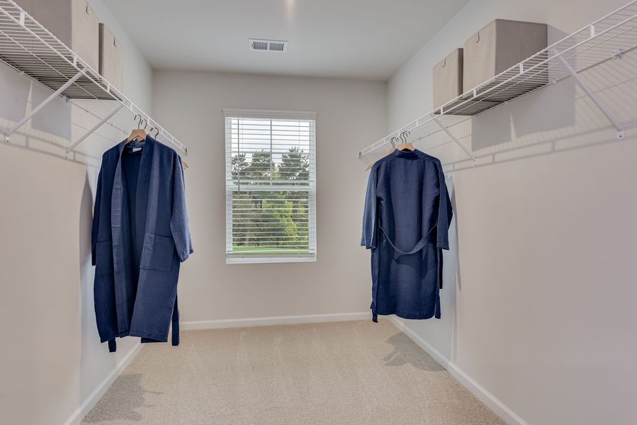 Large walk-in closets help keep things organized Large walk-in closets help keep things organized