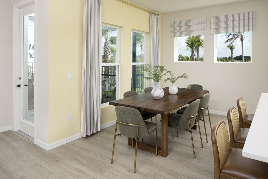 Furnished interior in a model home at Waterset Bungalow Series in Apollo Beach (Image 9).