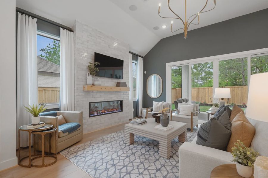 Furnished interior in a model home at Kresston Chateau in Montgomery (Image 7).