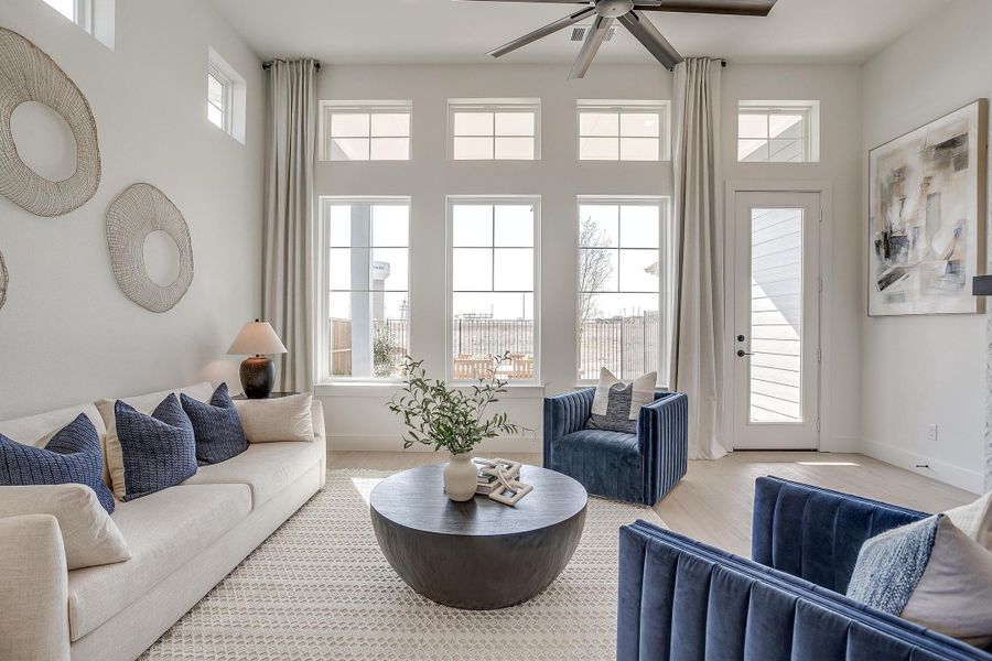 Furnished interior in a model home at MidTowne in Midlothian (Image 21).