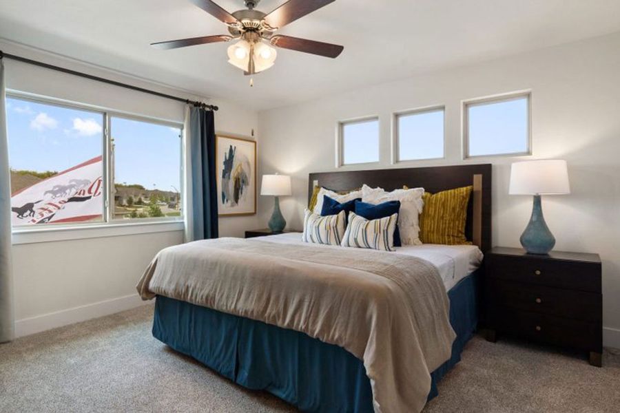 Furnished interior in a model home at Saddle Creek Twinhomes in Georgetown (Image 10).