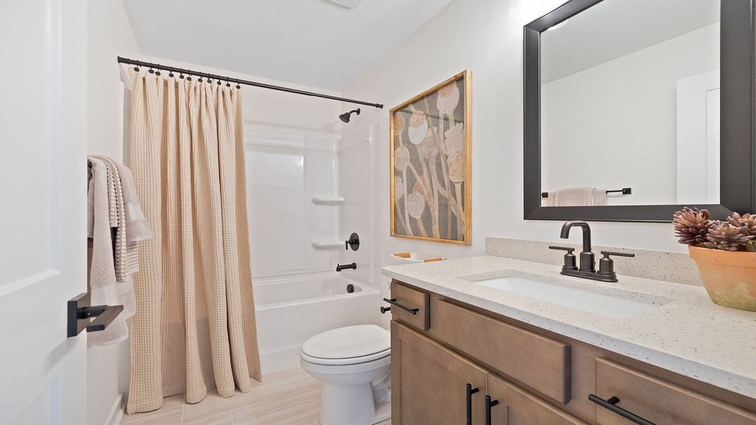 Furnished interior in a model home at Seven Oaks in Greenwood (Image 22).