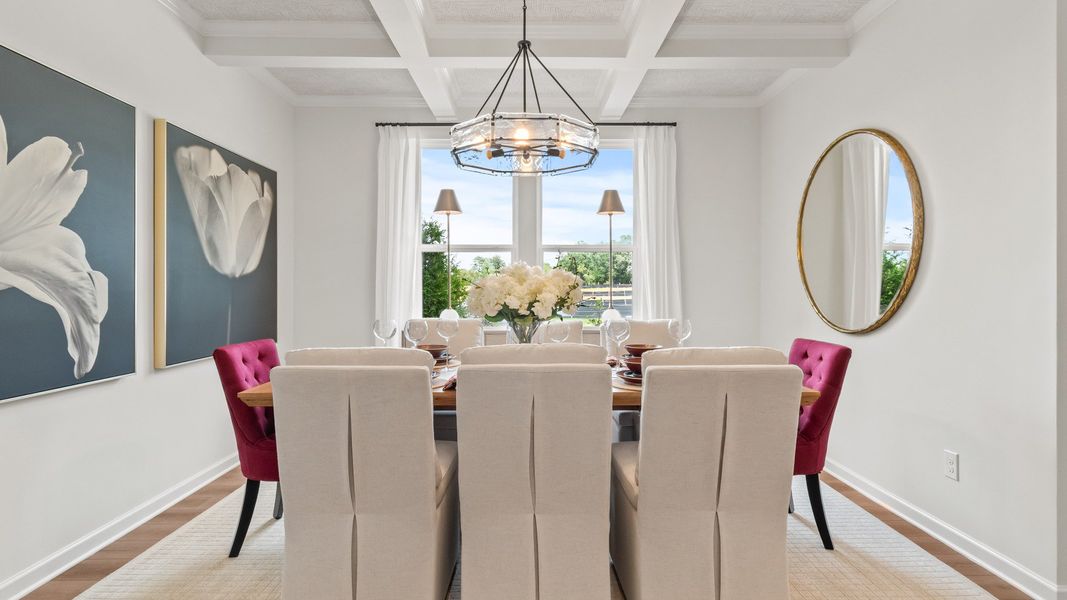 Furnished interior in a model home at Hamilton Lakes in Loganville (Image 5).