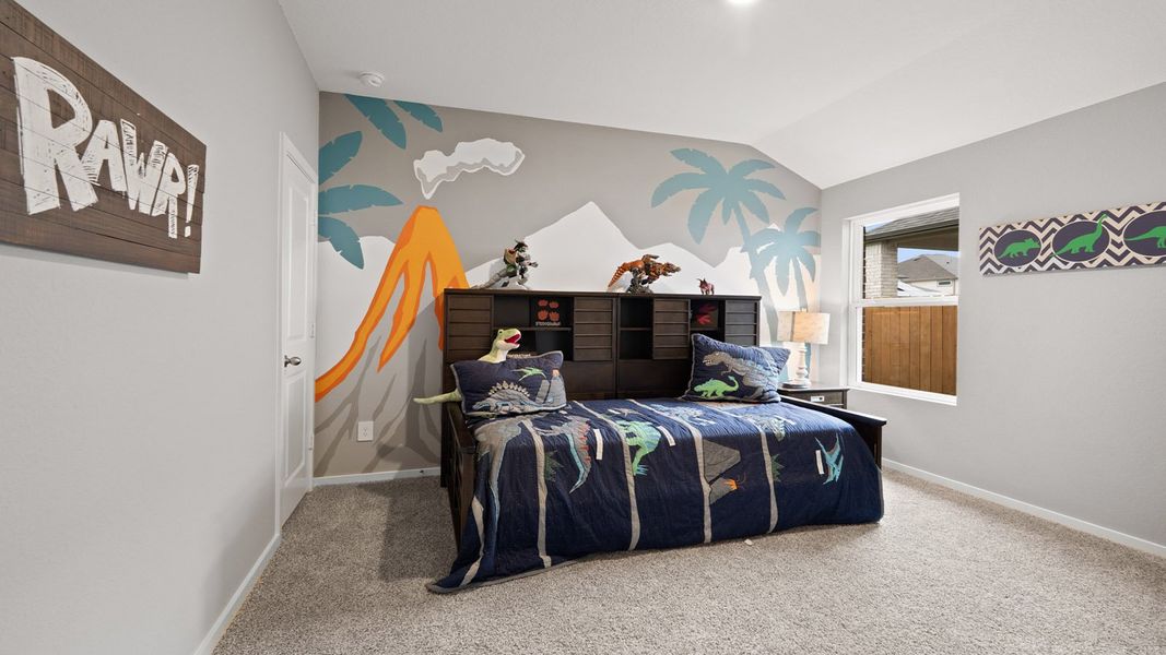 Furnished interior in a model home at Sunterra in Katy (Image 28).