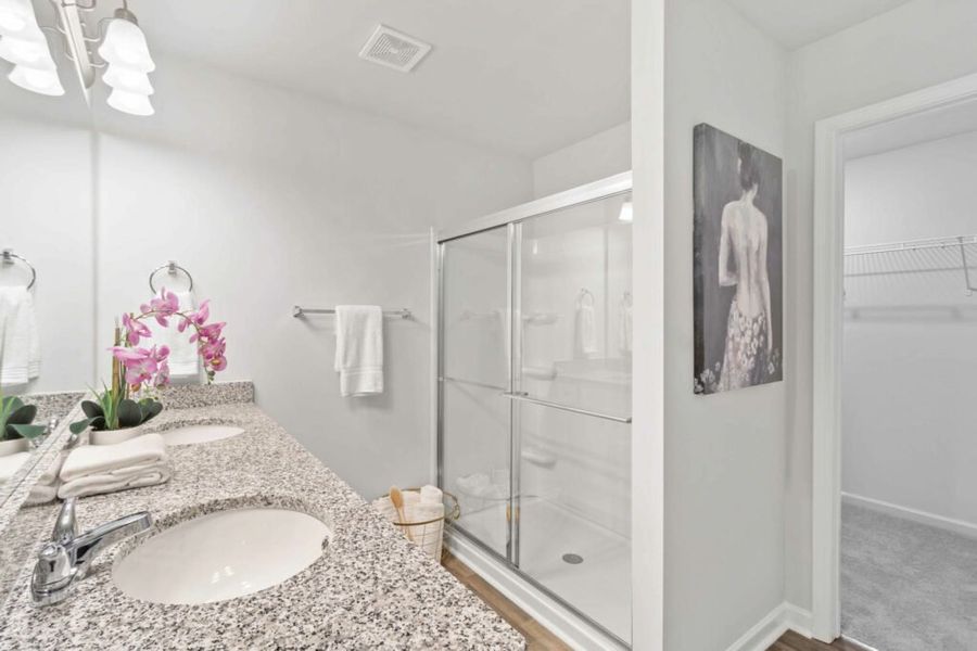 Furnished interior in a model home at Fairview Lake Townhomes in Conyers (Image 26). Furnished interior in a model home at Fairview Lake Townhomes in Conyers (Image 26).