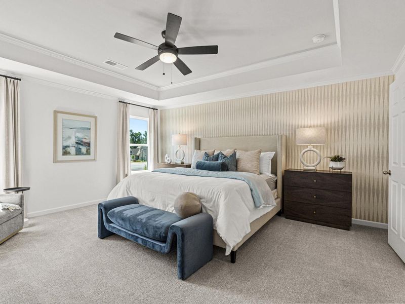 Furnished interior in a model home at Alford at Bethesda in Lawrenceville (Image 5).