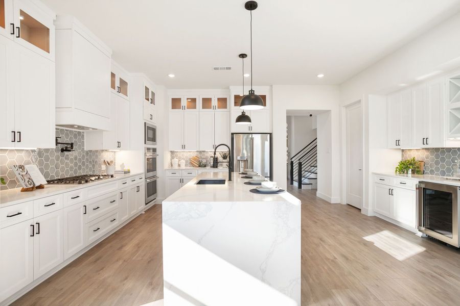 Furnished interior in a model home at Lily Creek at Sutton Fields in Aubrey (Image 62).