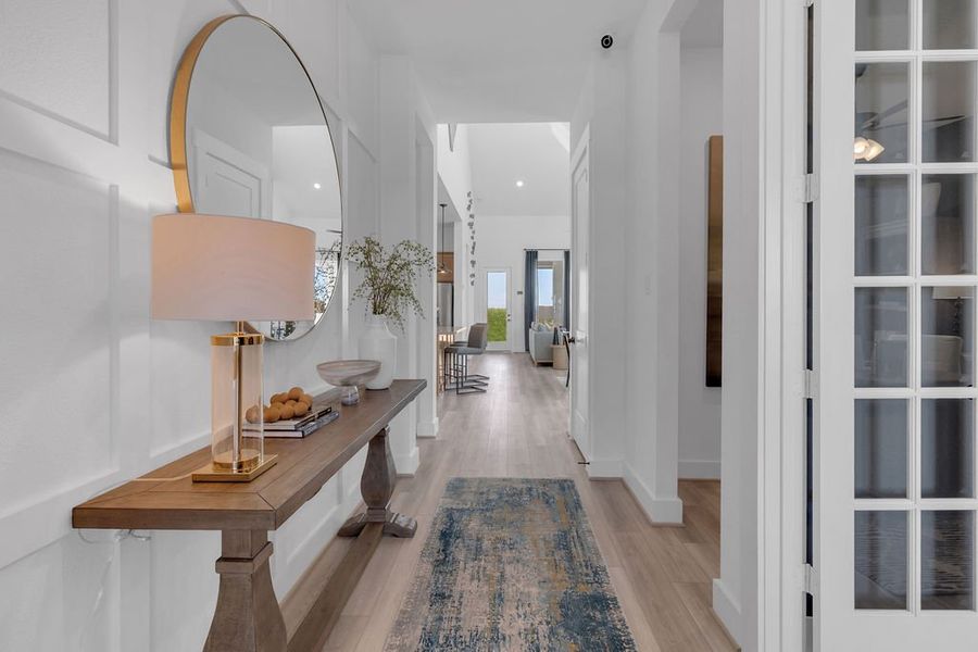 Furnished interior in a model home at Katy Lakes in Katy (Image 39).