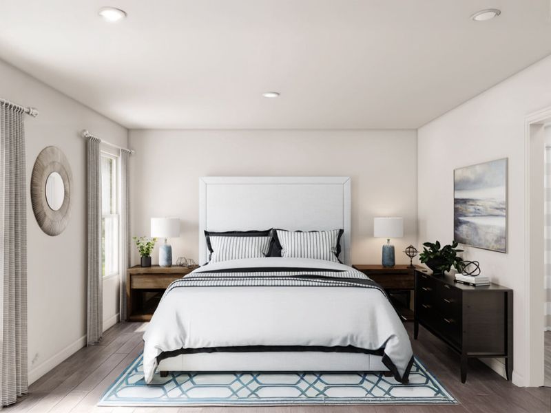 Furnished interior in a model home at Villages of Mayfield in Cleburne (Image 32).