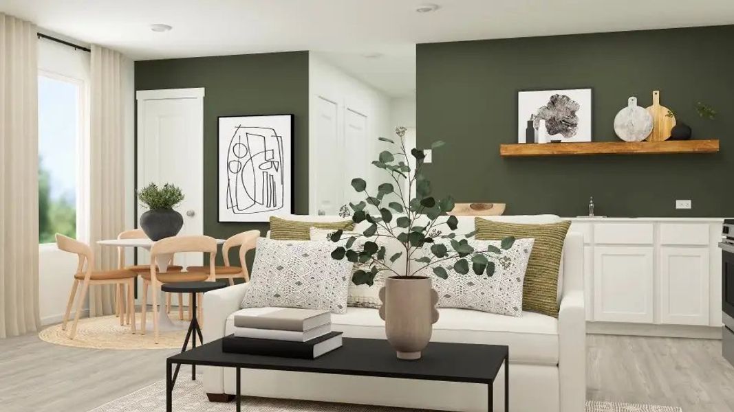 Furnished interior in a model home at Acorn: Broadview in Princeton (Image 10).