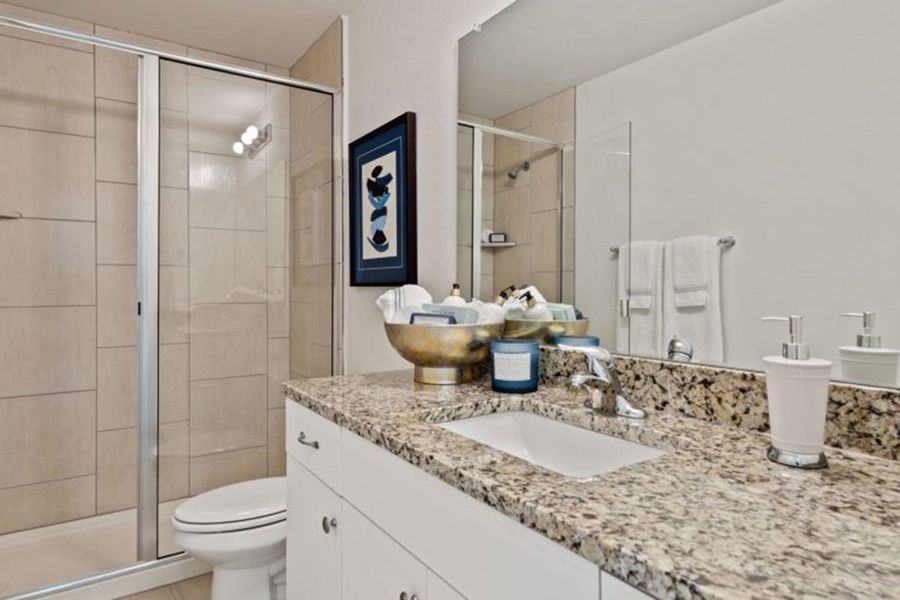 Furnished interior in a model home at Saddle Creek Twinhomes in Georgetown (Image 21).