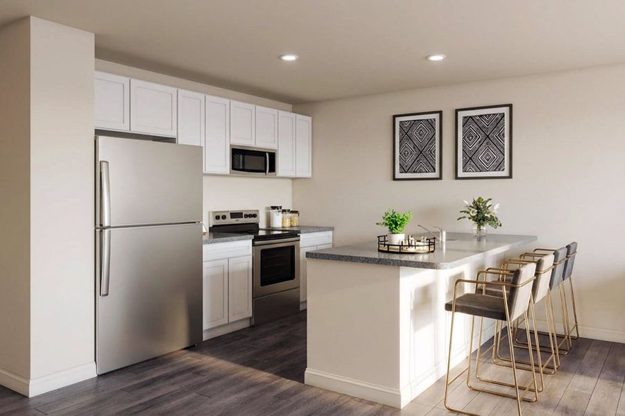 Furnished interior in a model home at Treaty Oak in Granbury (Image 5).