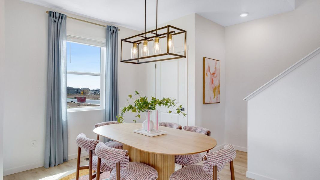 Furnished interior in a model home at Granary in Johnstown (Image 11).