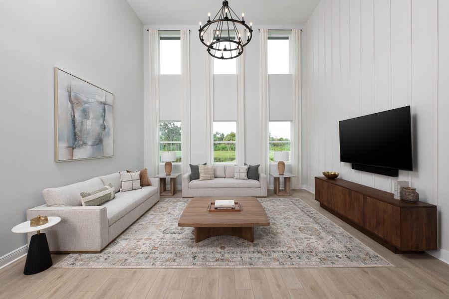 Furnished interior in a model home at Oakfield Trails in Parrish (Image 5).