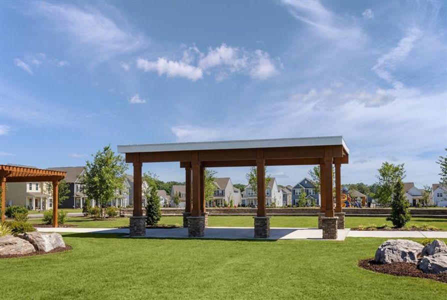 A master-planned community with amenities: pool, clubhouse, green space, grills, dog park & more!