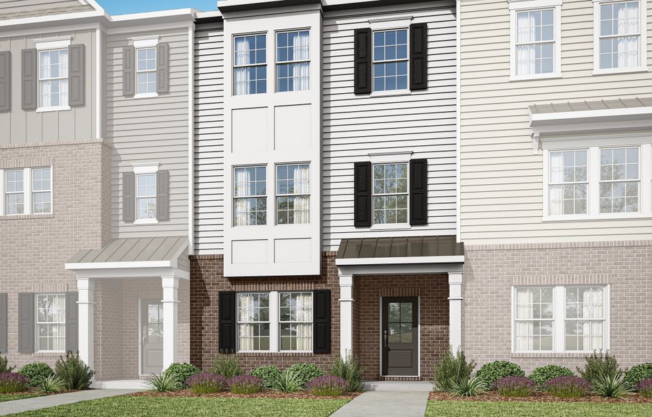 Front exterior of a home in the The Grove at Latta Park community, located in Durham, NC (Image 5).