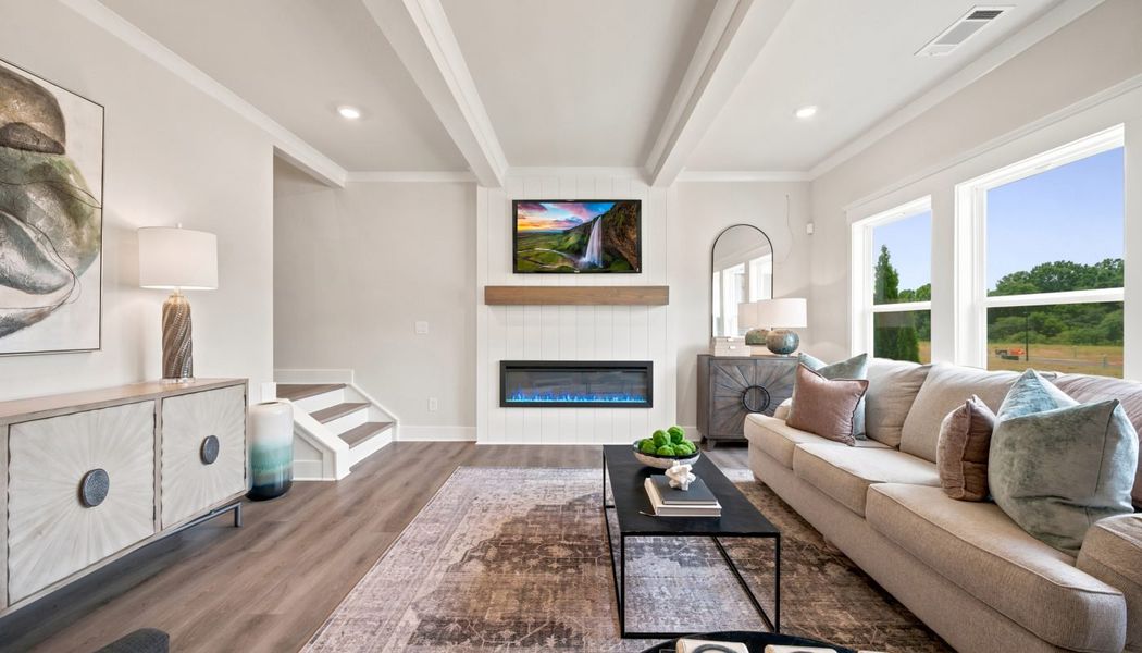 Furnished interior in a model home at Greenefield in Cartersville (Image 24).