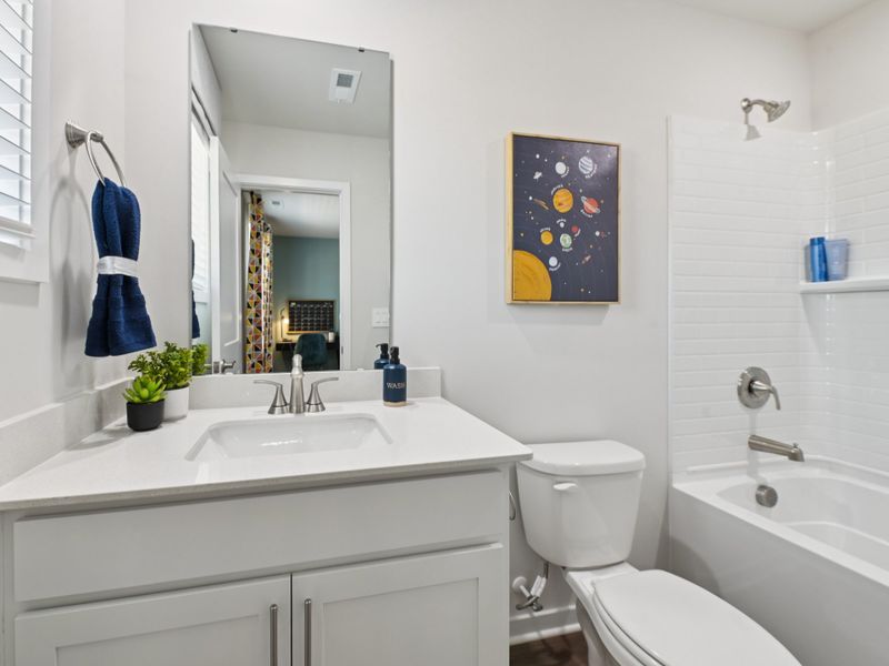 Furnished interior in a model home at Marshburn Landing - Signature Series in Wendell (Image 19).