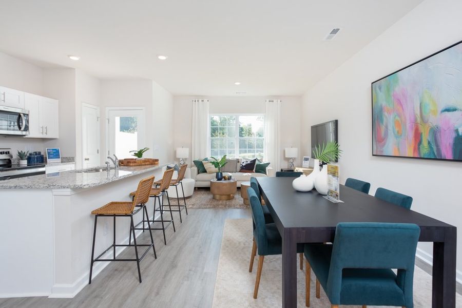 Furnished interior in a model home at Trinity Townes in Trinity (Image 4).