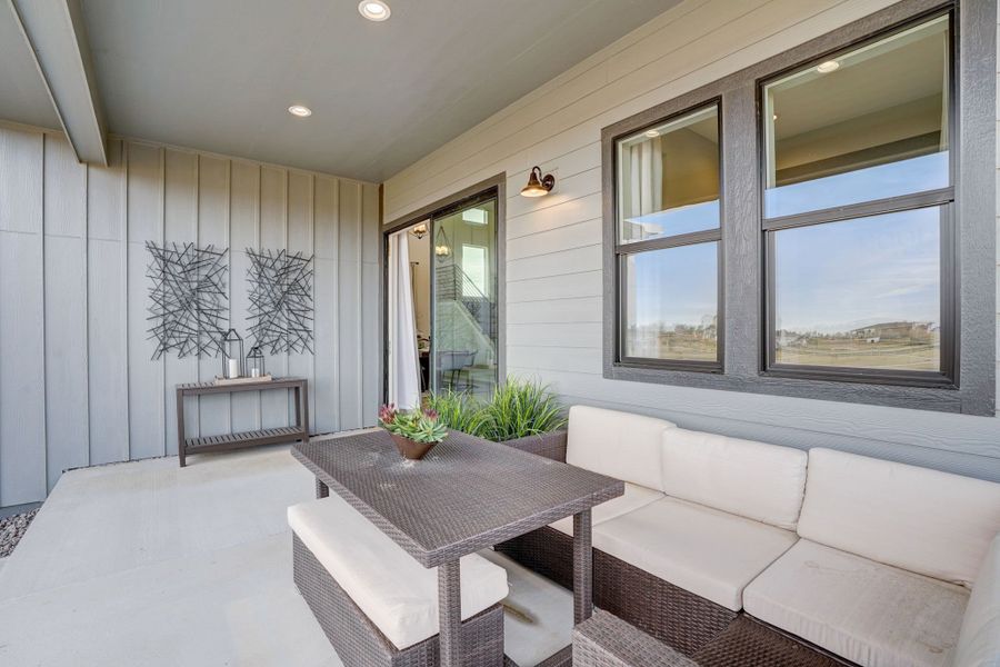 Exterior details of a home in Kitchel Lake at Serratoga Falls, Timnath (Image 6).