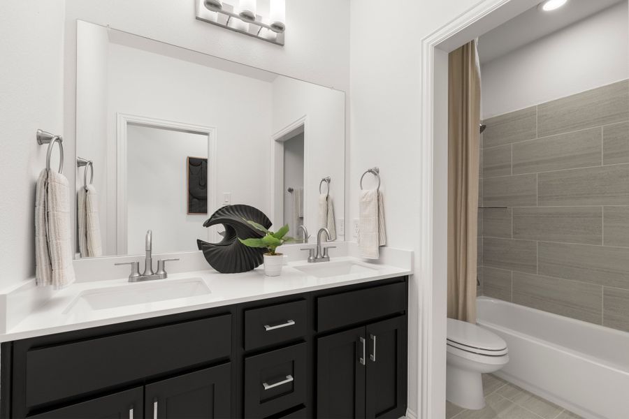 Furnished interior in a model home at South Meadow in Melissa (Image 33).
