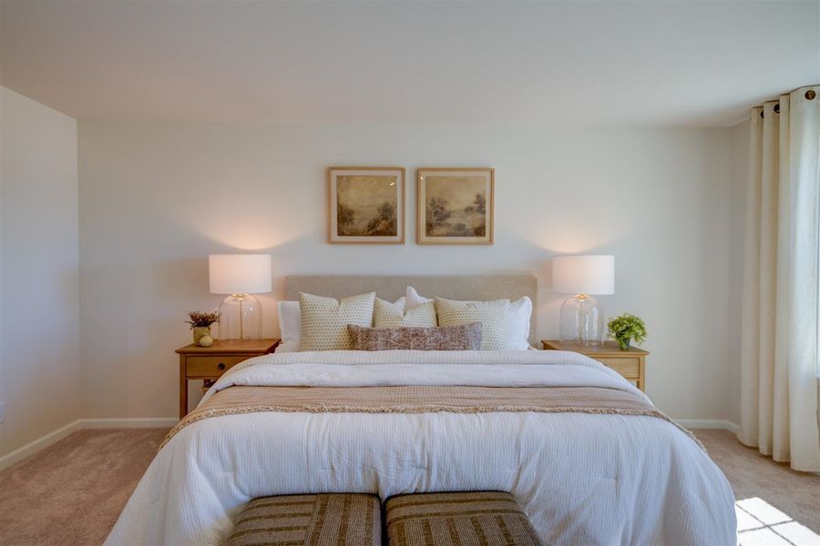 Furnished interior in a model home at Corinth Village in Greensboro (Image 9).
