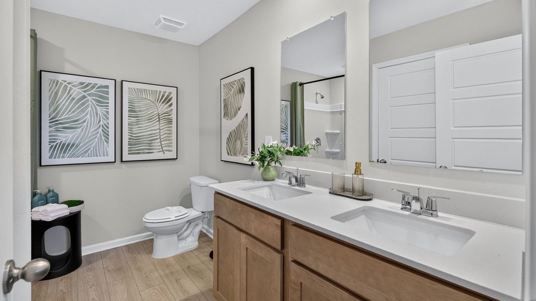 Furnished interior in a model home at Bridle Creek in Jacksonville (Image 30).
