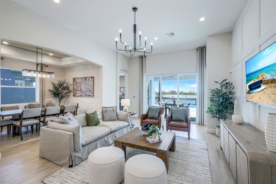 Furnished interior in a model home at The Sanctuary – Resort Collection in Punta Gorda (Image 36).