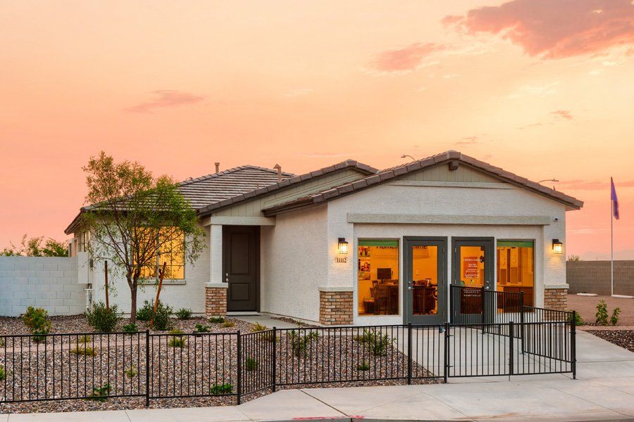 Front exterior of a home in the Laveen Vistas III community, located in Laveen, AZ (Image 4). Front exterior of a home in the Laveen Vistas III community, located in Laveen, AZ (Image 4).