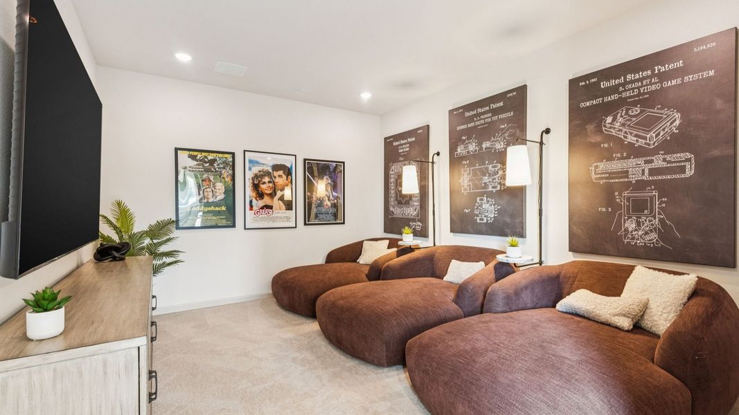Furnished interior in a model home at The Heights at Uptown in Celina (Image 16).